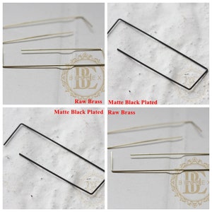 Brass Base / Earring Hook / Earring Wire / Rectangle Shape (C3807)//V169
