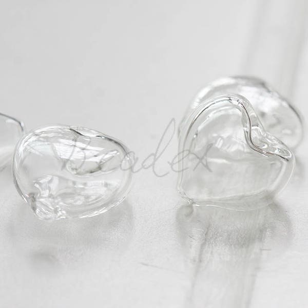 6 pièces / Hand Blown / Hollow Glass Beads / Heat / 16x15mm (17H25//G242)