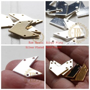 Brass Base / Charm / Arrow / 4 Holes 20*18mm (C3788//V138)