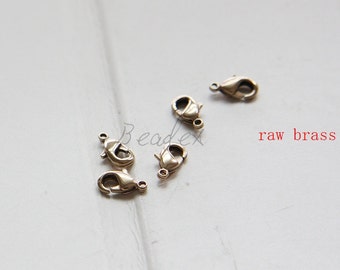 10pcs / Raw Brass / Lobster Claw / Clasp / 8.5mm (C3161//E462)