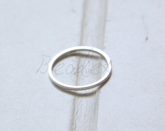 2 Pieces / Brass Base / Real Silver Plated / Flat Closed Loop / Ring / Link / No Hole (C3023//K549A)