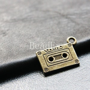 12pcs / Recorder / Band / Kassette / Antik Messing Ton / Basis Metall / 24x12mm (YB9811/C364)