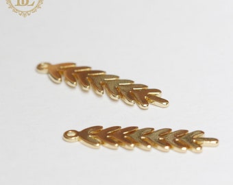 真鍮製 / チャーム / リーフ / 20*5 mm (C4520) - Etsy 日本