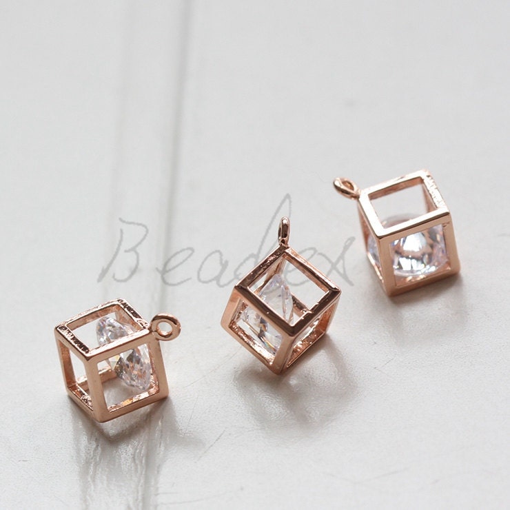 SHINE ゾロ One Piece / Square With Rhinestone / Rose Gold Plated / Real