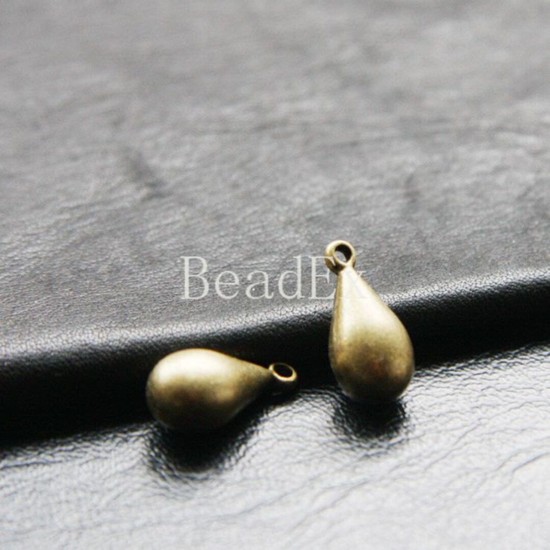 12 Pieces / Teardrop / Antique Brass / Base Metal / Drop 17x8mm