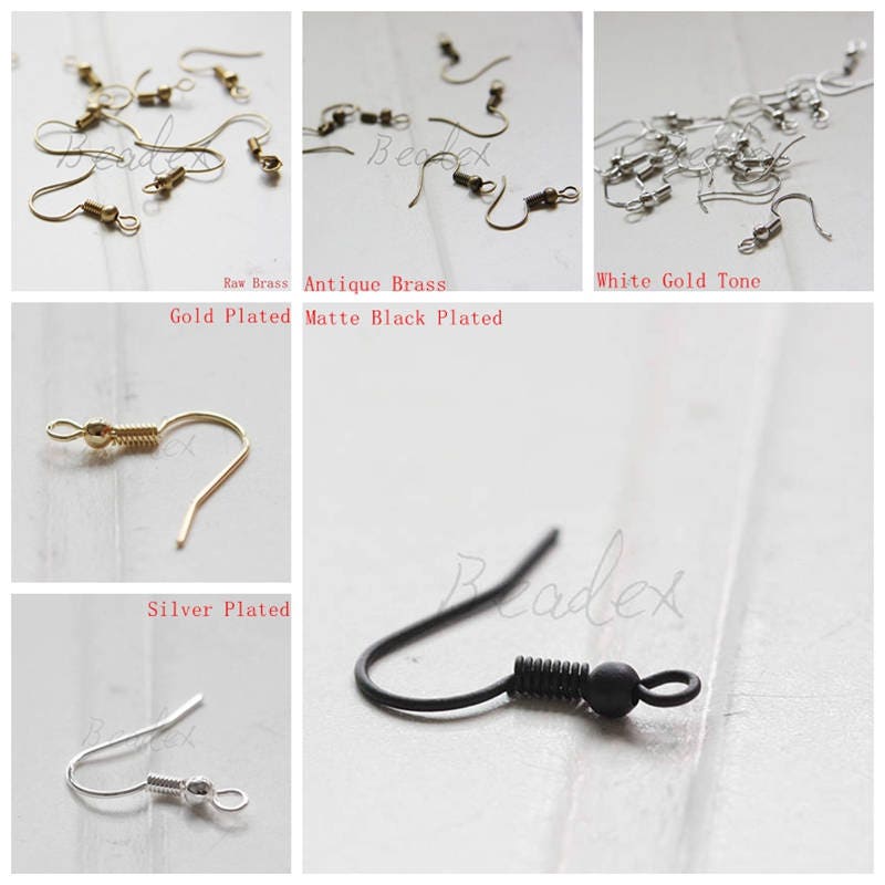 Brass Base / Earring Hook / Fish Hook / Earring Wire / Ear | Etsy