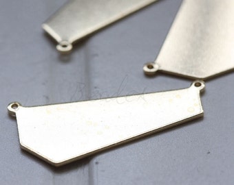8 Pieces / Raw Brass / Brass Base / Irregular / Link (C3087//)
