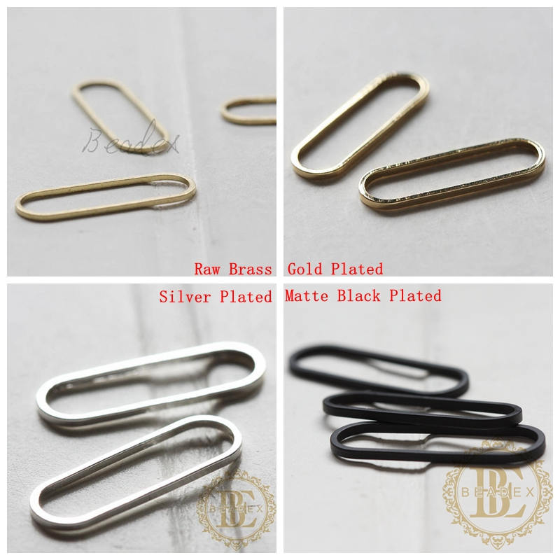 Brass Base / Finding / Bead Frame / Cut Rectangle / No Hole Etsy