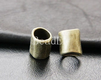 8 Stück / großes Loch / Spacer / Antik Messing Ton / Basis Metall / 14x12mm (Y10986 /C308)