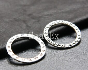 10 Pieces / Ring / Loop / Oxidized Silver / Base Metal / Charm / 33mm (YA637/2//A123A)