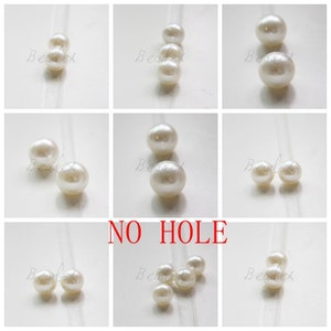 Glass Pearl / NO Hole / Pearl Color / Glue on / Round Pearl / ABS Pearl / Plastic Pearl