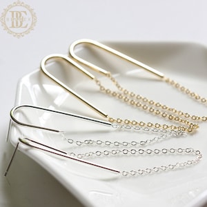 2 Pieces (One Pair) / Earring Findings / Earring Post / Earring Hook / With 925 Silver Pin - U Shape (C4349)