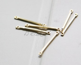 100 Pieces / Raw Brass / Brass Base / Link / Charm / Bar (C3042//F28)