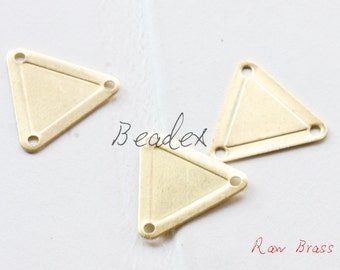 40 Pieces / Raw Brass / Brass Base / Link / Triangle 14x15mm (C2014//S216)