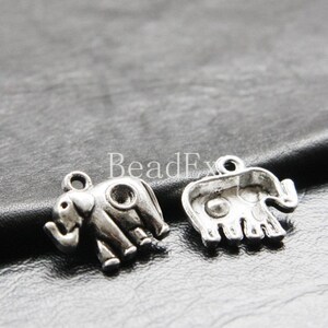 10pcs / Charm / Oxidized Silver / Base Metal / Elephant / 20x18mm (YA8835//C67)