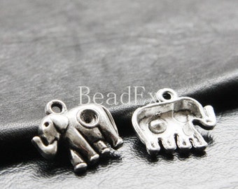 10pcs / Charm / Oxidized Silver / Base Metal / Elephant / 20x18mm (YA8835//C67)