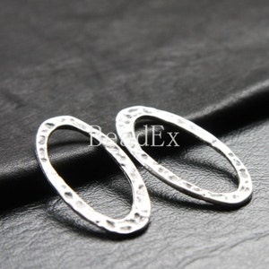 10pcs / Oval / Link / Oxidized Silver / Base Metal / 39x20mm (YA9057//C88)