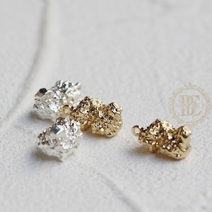 One Piece / Solid Brass / Charm / Nugget 13*7mm (C4696)