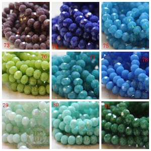 One Strand Chinese Crystal / Glass Crystal / Rondelle / Faceted 6*4.8mm (G36D)