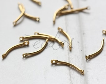 100 Pieces / Raw Brass / Brass Base / Link / Charm / Bar Connector (C3356)