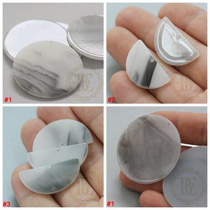 One Piece / Polished / Resin / White and Black Color / Geometry / Charm / Pendant (C3947)