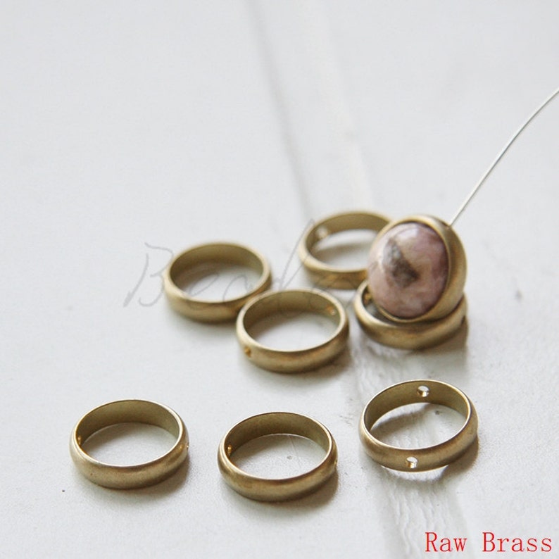 2 Pieces / Rose Gold Plated / Real Rose Gold / Brass Base / Etsy