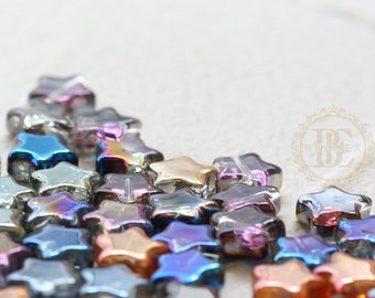 70 Pieces Crystal / Glass Crystal / Star / Beads 8mm (G343)