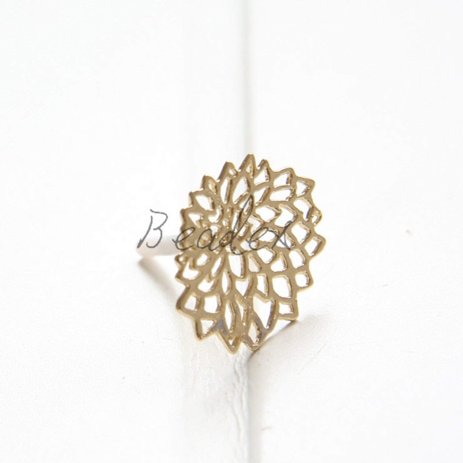 2 Pieces / Real Gold Plated / Brass Base / Earring Post with Etsy