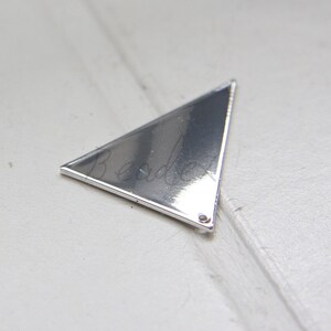 One Piece / Real Silver Plated / Brass Base / Charm / /Triangle / Geometry (C3117/G987)
