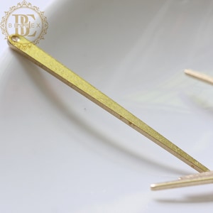 6 Pieces / Raw Brass / Spike / Charm (C4465)