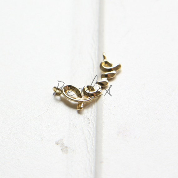 One Piece / Gold Plated / Real Gold / Brass Base / Love Link