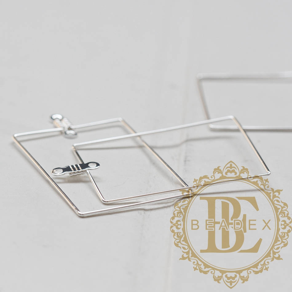 Brass Connector, Triple Earring Charms, 36.1x14.2mm, Brass