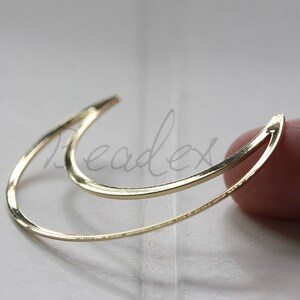 One Piece / Real Gold Plated / Brass Base / Link / Moon / Crescent (C3635//K695)