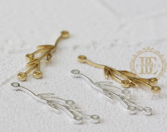Solid Brass / Charm / Leaf / Branch 27*7mm (C4640)