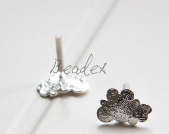 2 Pieces / Silver Plated / Brass Base / Real Silver