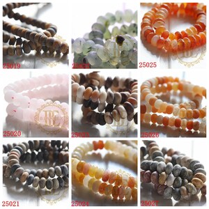 6 Pieces / Semiprecious Stone / Gemstone / Rondelle / Colored Stone (G25AB)