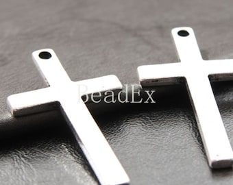 4pcs / Cross / Oxidized Silver Tone / Base Metal / Charm / Pendant (Y12749//D140)