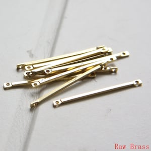 100 Pieces / Raw Brass / Brass Base / Bar / Link / Connector (C3060//F40)