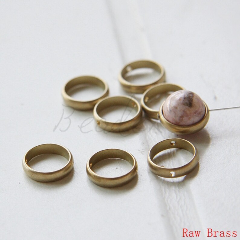2 Pieces / Rose Gold Plated / Real Rose Gold / Brass Base / Etsy