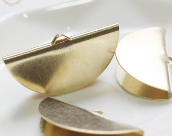 4 Pieces / Brass Base / Finding / Holder / Glue On / Bail (C4294)