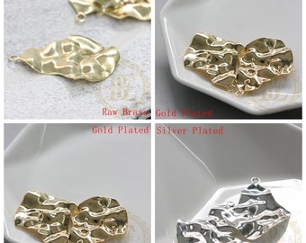 Brass Base / Charm / Textured / Hammered / Irregular 33.9*5.3mm (C3934//S285
