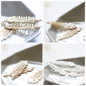 Laser Cut / Raw Brass / Brass Base / Leaf / Pendant (C4356)