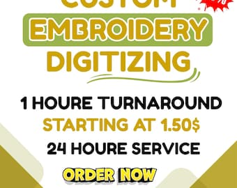 Custom Embroidery, Digitizing Service, Logo & Image