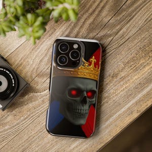 Skull Crown Phone Case: Impact-Resistant Gothic Style