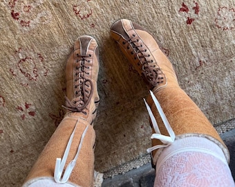 Vintage rare collectible ‘PRADA car shoes’  sporty sheepskin boxing racer boots.