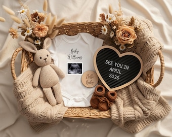 April 2026 Pregnancy Announcement Template: April Baby Announcement Template, Baby 2026,  Digital Pregnancy Reveal for Social Media