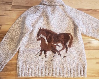 70's Vintage Horseshoe Cowichan sweater﻿