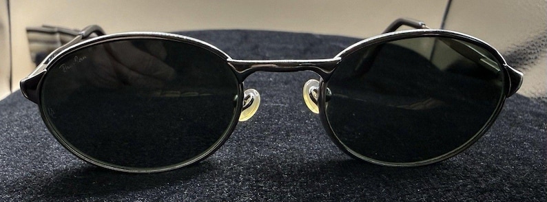 Vintage B&L Ray-Ban W2839 PRAS Oval Sunglasses BL Etched Lenses Made In USA image 6