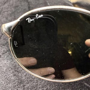 Vintage B&L Ray-Ban W2839 PRAS Oval Sunglasses BL Etched Lenses Made In USA image 4