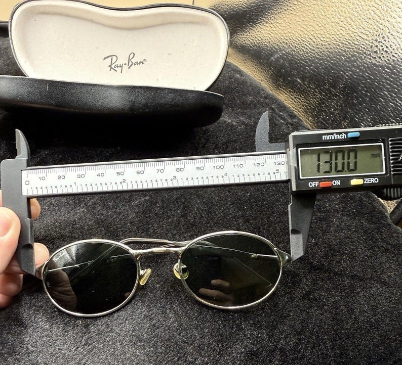 Vintage B&L Ray-Ban W2839 PRAS Oval Sunglasses BL Etched Lenses Made In USA image 14